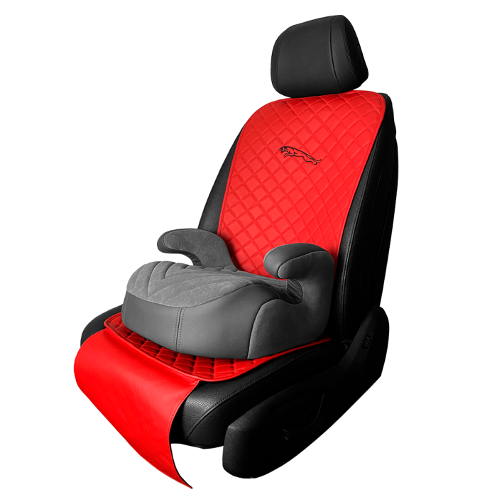 Подкладки под бустер Подкладка под бустер с вышивкой Jaguar (Красная)