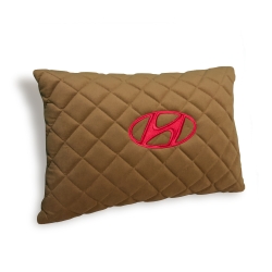 Подушка из алькантары с вышивкой 